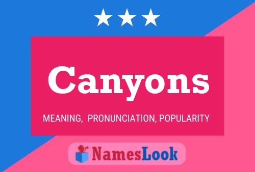 Canyons Name Poster