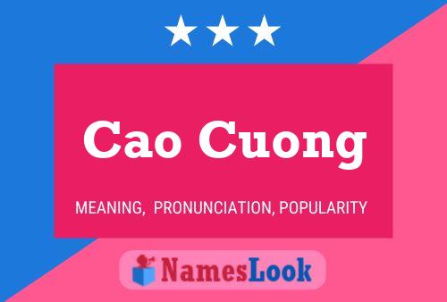 Cao Cuong Name Poster