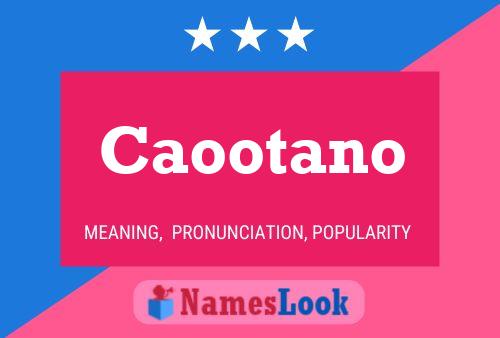 Caootano Name Poster