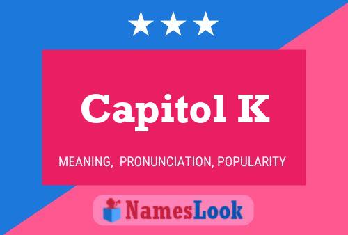 Capitol K Name Poster