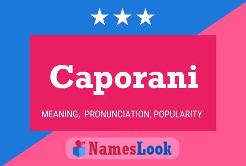 Caporani Name Poster