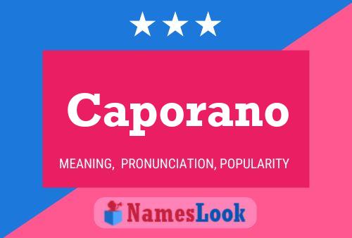 Caporano Name Poster