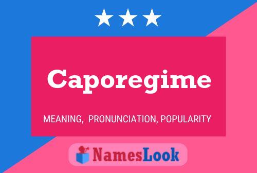 Caporegime Name Poster