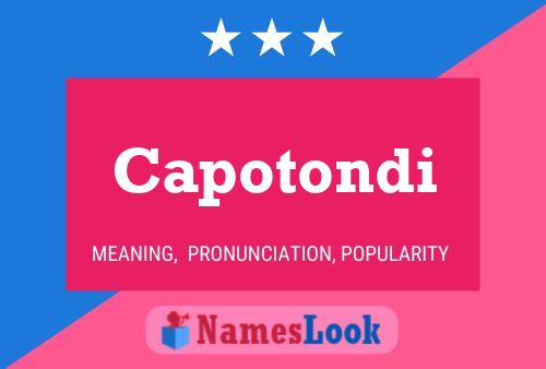 Capotondi Name Poster