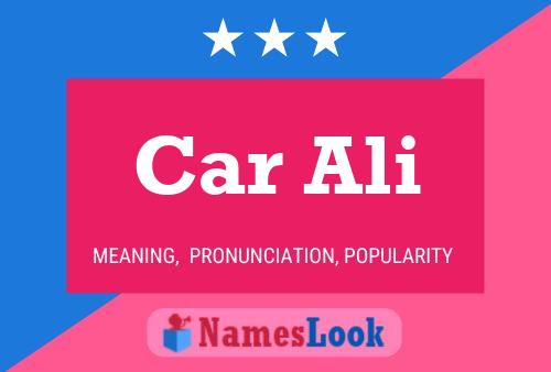 Car Ali Name Poster