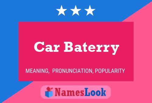 Car Baterry Name Poster