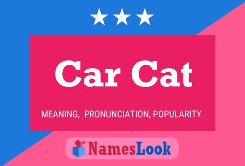 Car Cat Name Poster