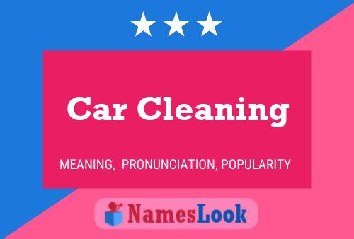 Car Cleaning Name Poster