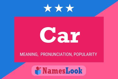 Car Name Poster