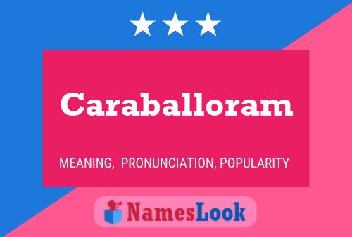 Caraballoram Name Poster