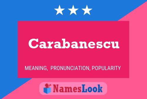 Carabanescu Name Poster