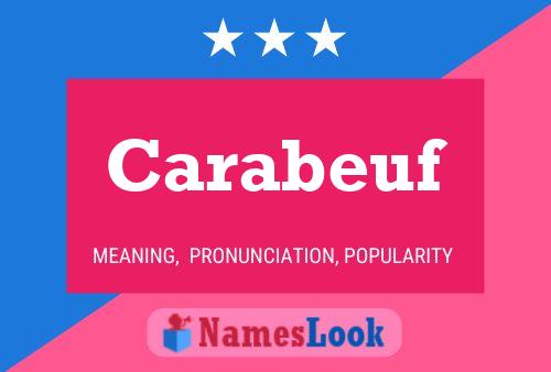 Carabeuf Name Poster