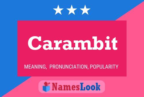 Carambit Name Poster