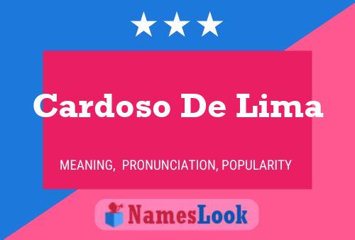 Cardoso De Lima Name Poster