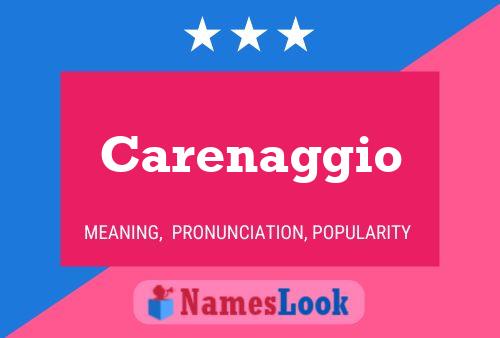 Carenaggio Name Poster