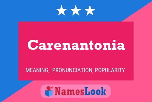 Carenantonia Name Poster