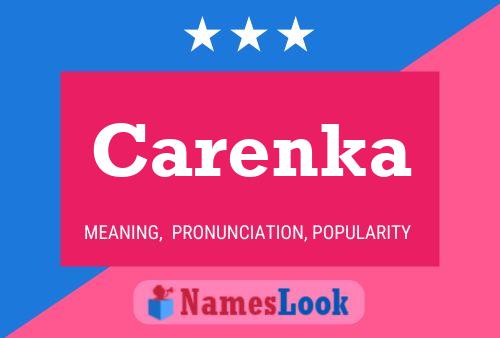 Carenka Name Poster