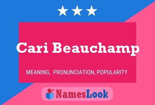 Cari Beauchamp Name Poster