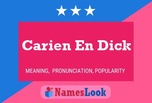 Carien En Dick Name Poster