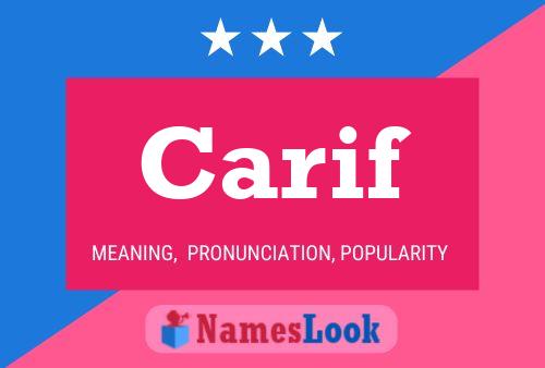 Carif Name Poster