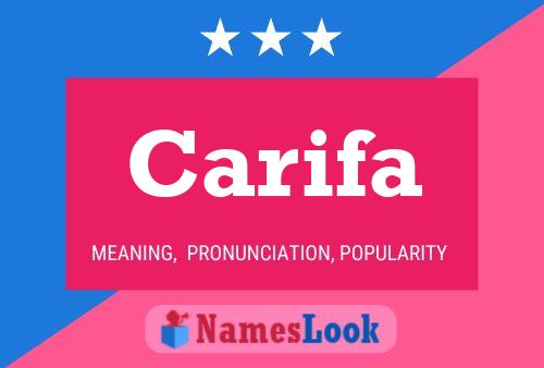 Carifa Name Poster