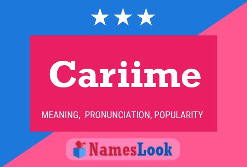 Cariime Name Poster