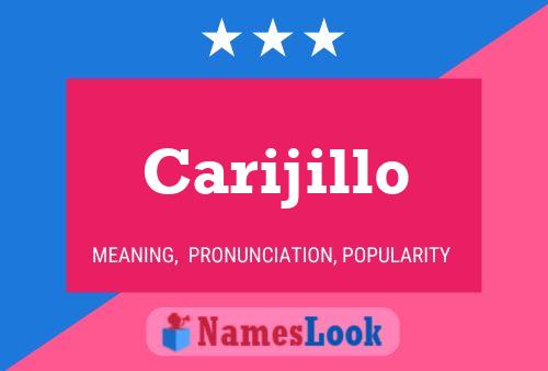 Carijillo Name Poster