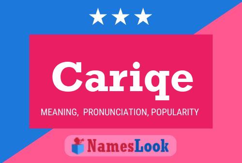 Cariqe Name Poster