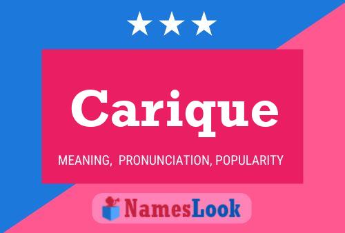 Carique Name Poster