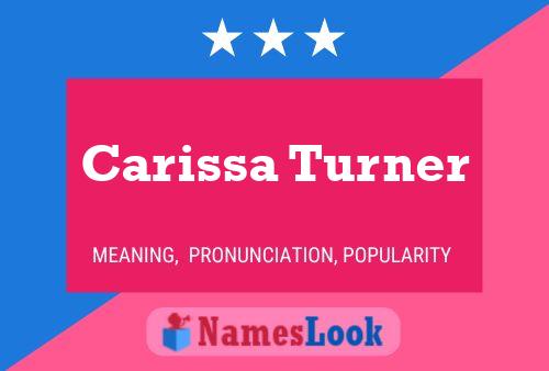 Carissa Turner Name Poster