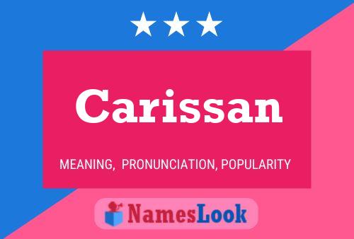 Carissan Name Poster