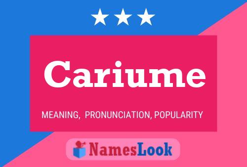 Cariume Name Poster