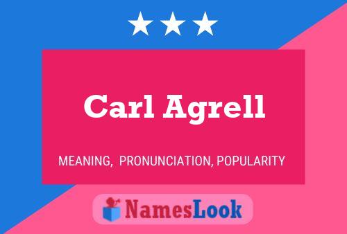 Carl Agrell Name Poster