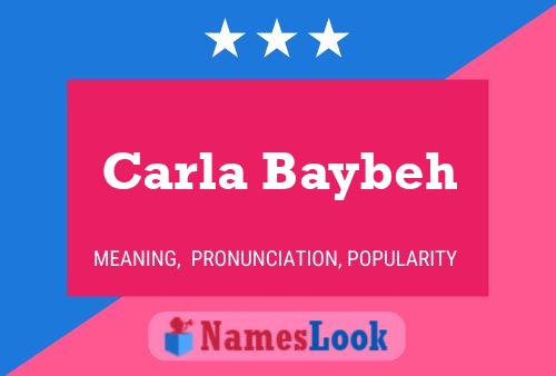 Carla Baybeh Name Poster