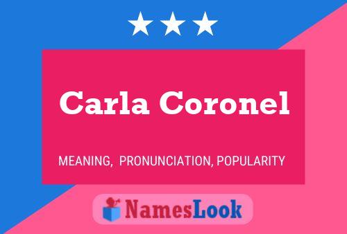 Carla Coronel Name Poster