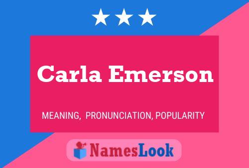 Carla Emerson Name Poster