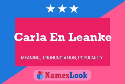 Carla En Leanke Name Poster