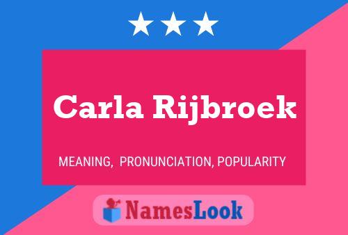 Carla Rijbroek Name Poster