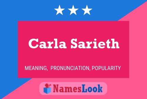 Carla Sarieth Name Poster