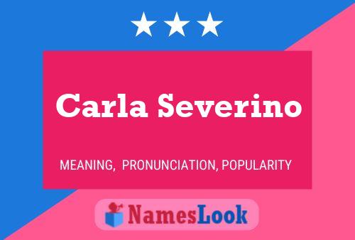 Carla Severino Name Poster