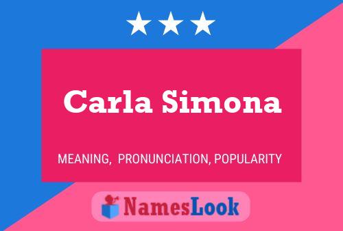 Carla Simona Name Poster