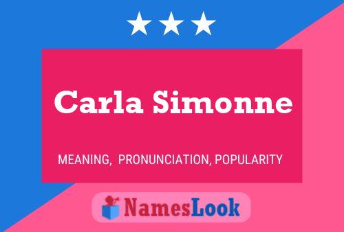 Carla Simonne Name Poster