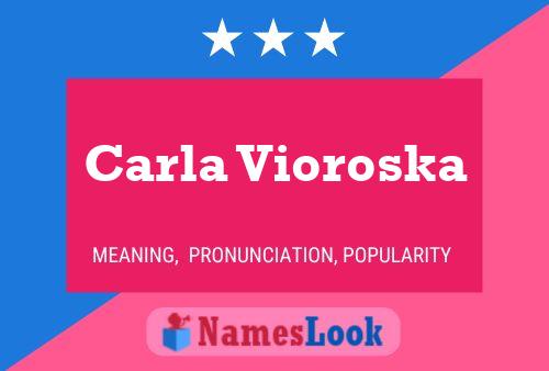 Carla Vioroska Name Poster