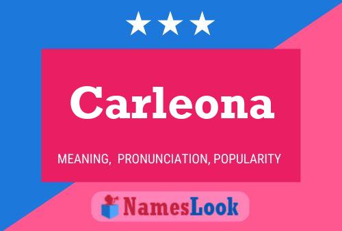 Carleona Name Poster