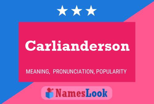 Carlianderson Name Poster