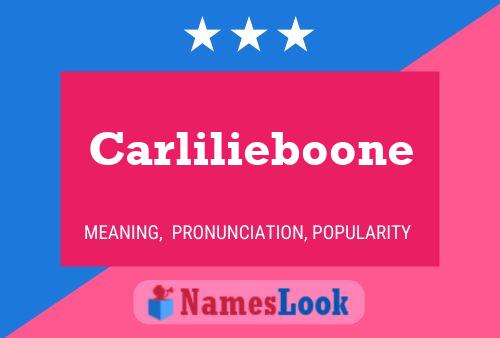 Carlilieboone Name Poster