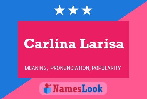 Carlina Larisa Name Poster