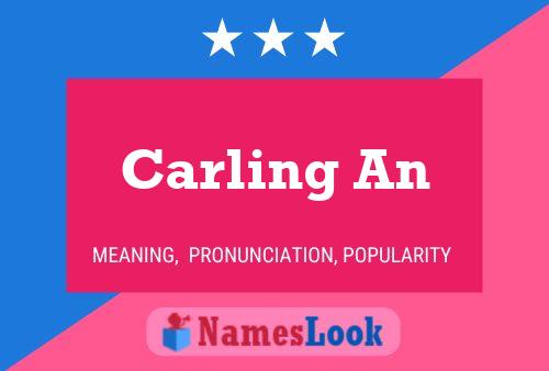 Carling An Name Poster