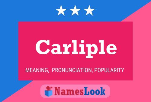 Carliple Name Poster