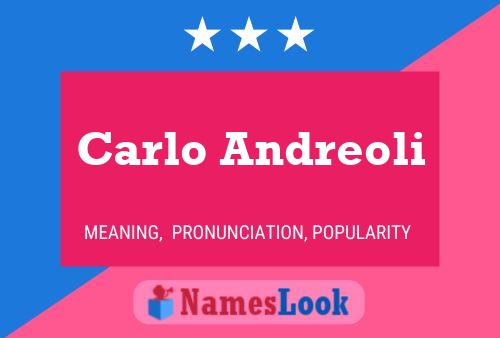 Carlo Andreoli Name Poster